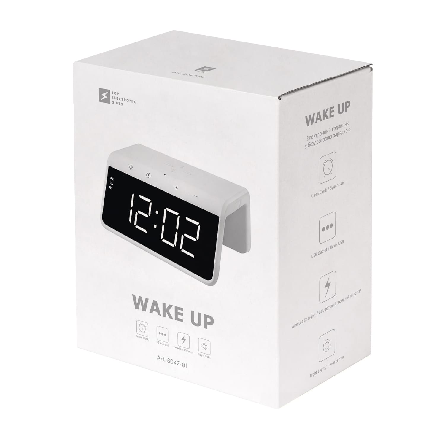 Годинник з бездротовою зарядкою Wake Up